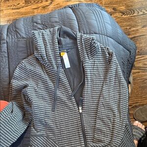 Lucy Striped Gray and Black Hoodie